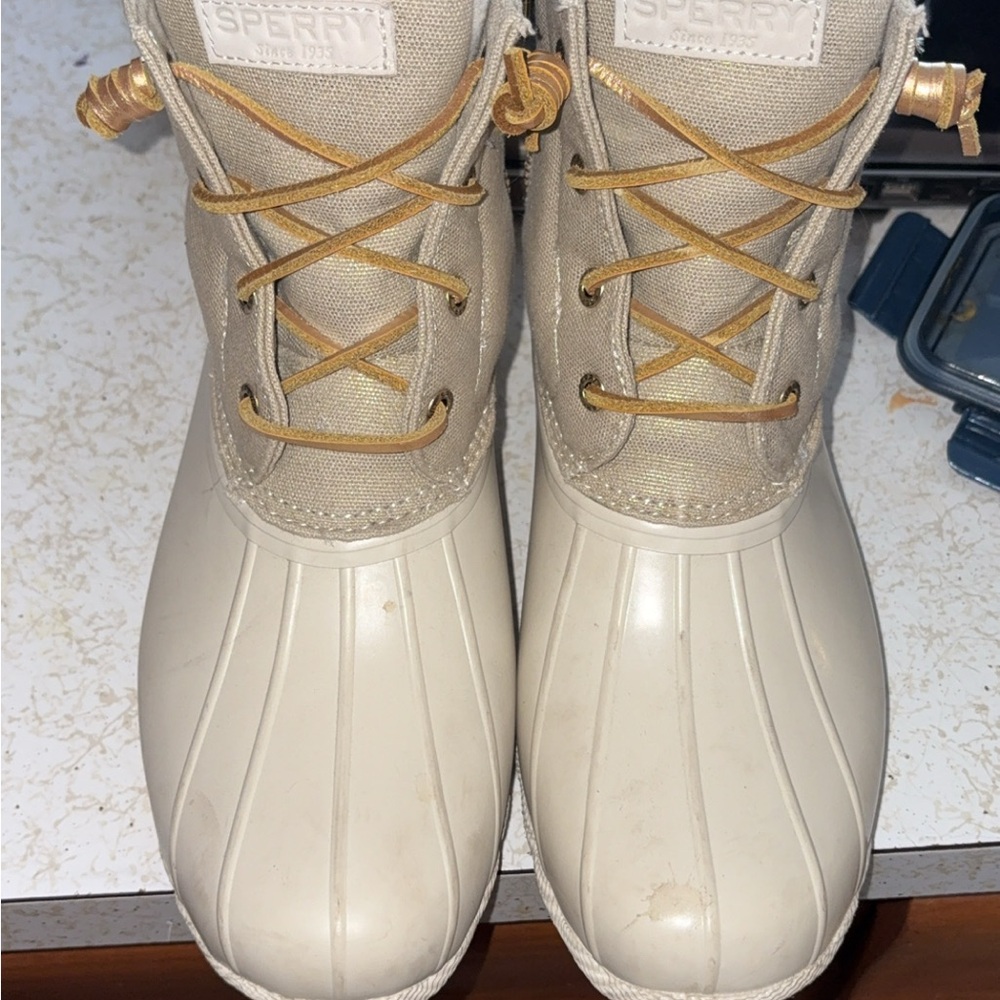 Sperry Light Tan Duck Boots - Picture 2 of 5